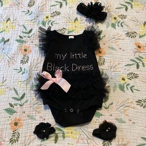 My Little Black Dress Tutu Onesie Baby Girl 0-3 months